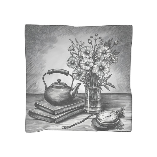 Beauchêne - Midnight Blue Garden Ink Scarf