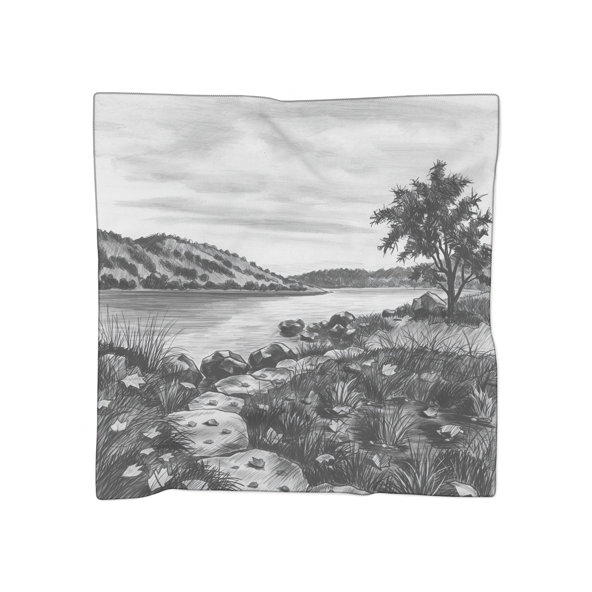 Perrault - Autumn Lakeside Sketch Scarf