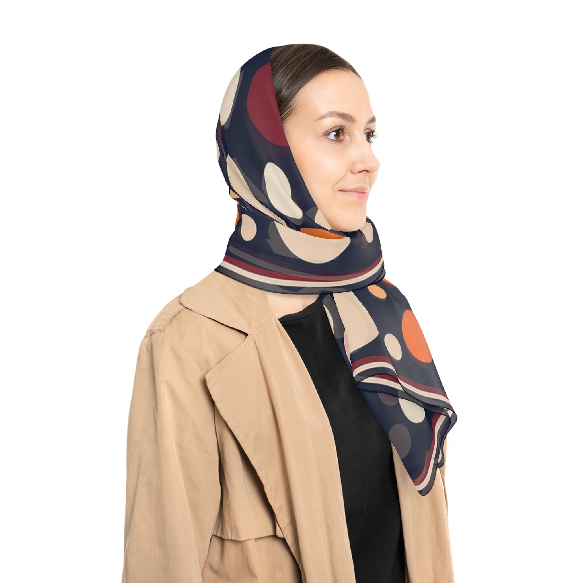 Countess of Valois Navy Polka Dot Scarf