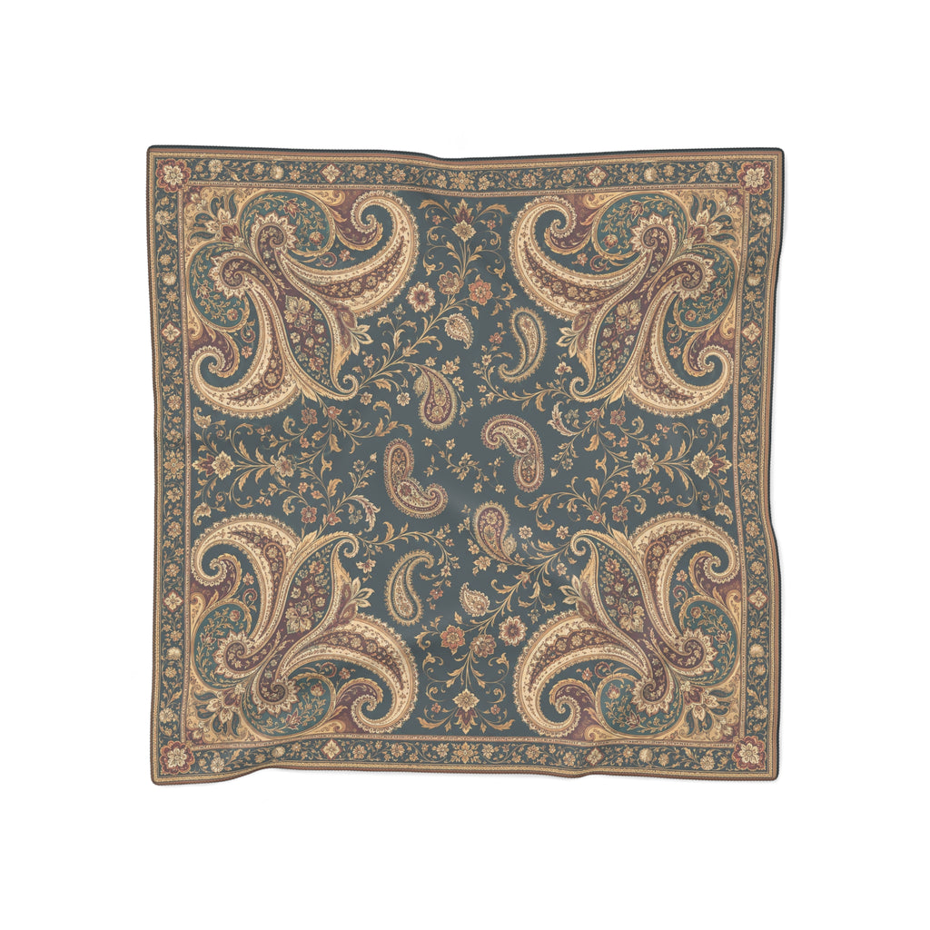 Desmarais - Teal Paisley Heritage Scarf