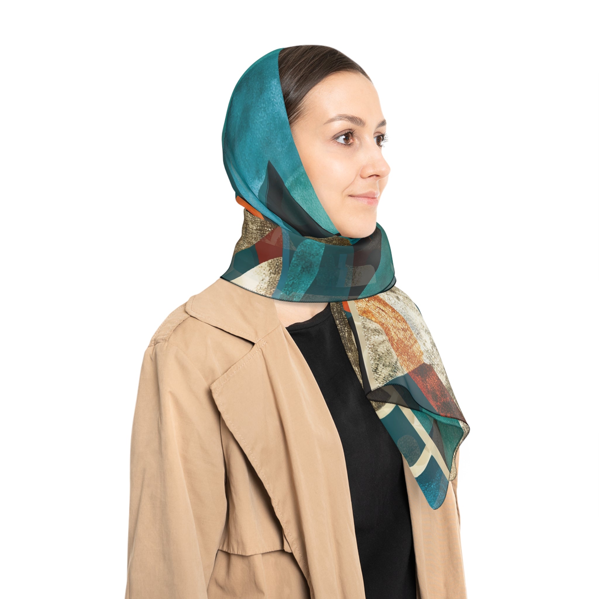 Lamotte - Teal Ember Geometry Scarf