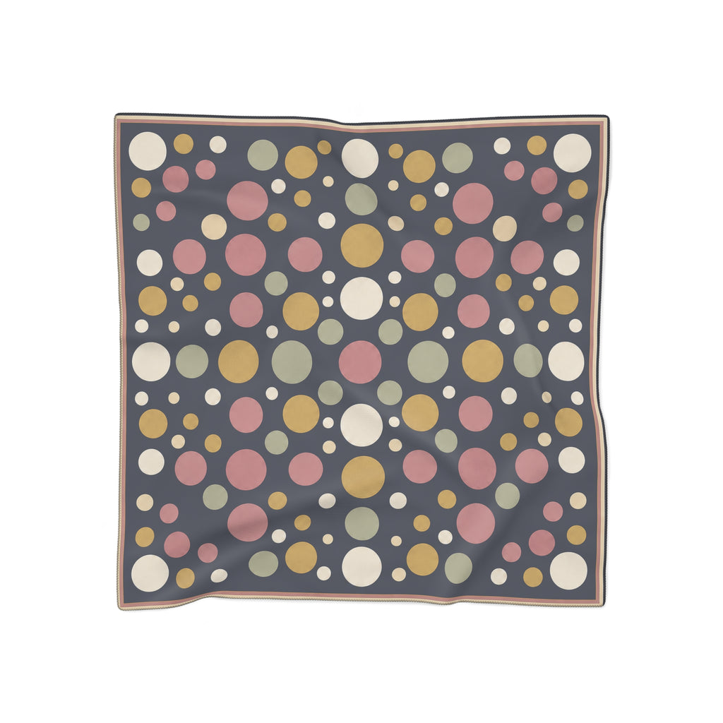 Countess of Valois Navy Rose Polka Dot Scarf