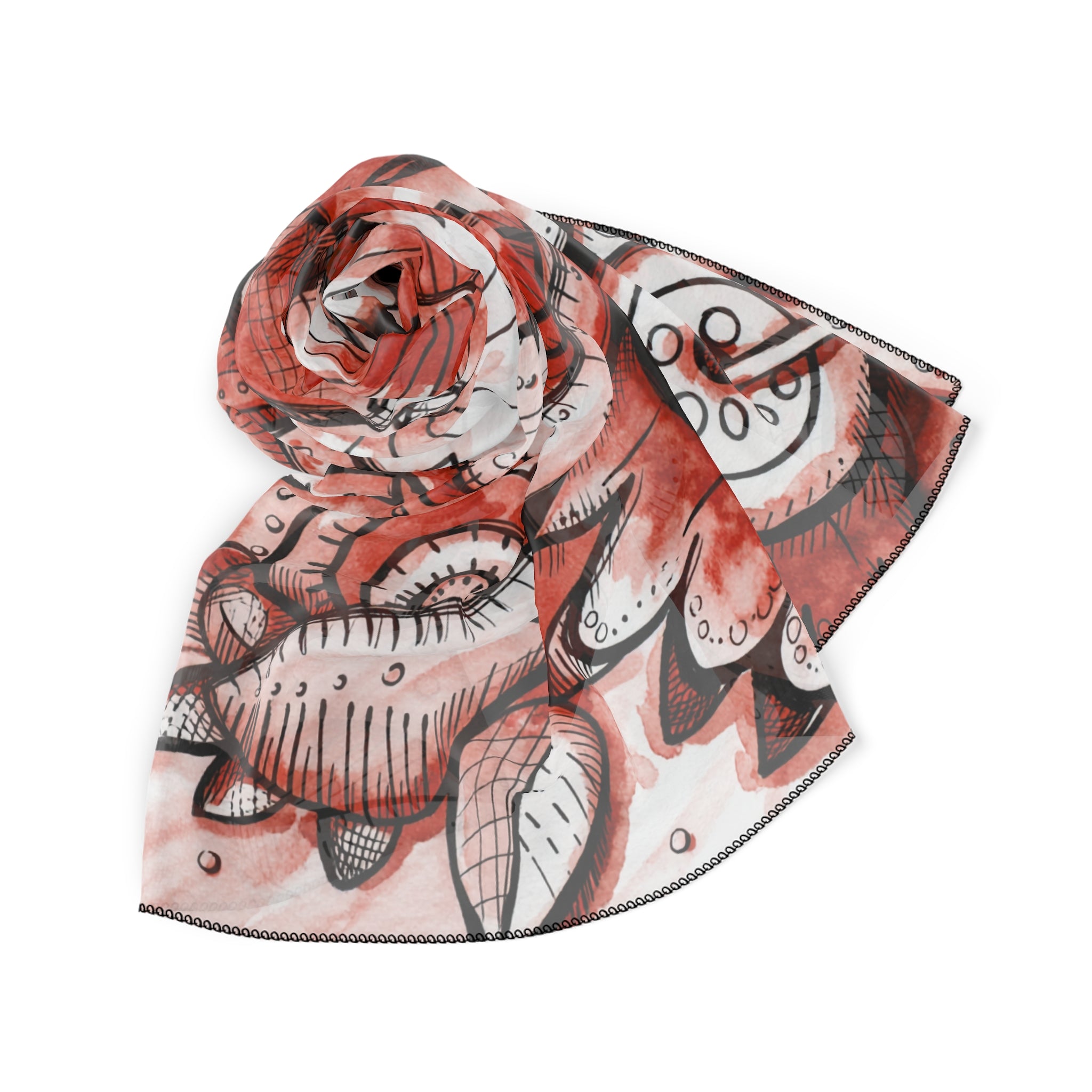 Godolphin - Crimson Ink Bloom Scarf