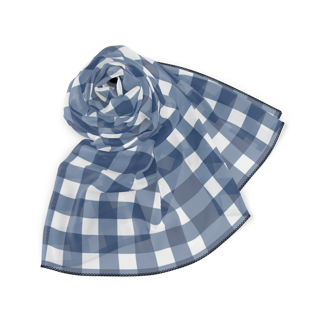 Rathlin - Denim Shepherd Check Scarf