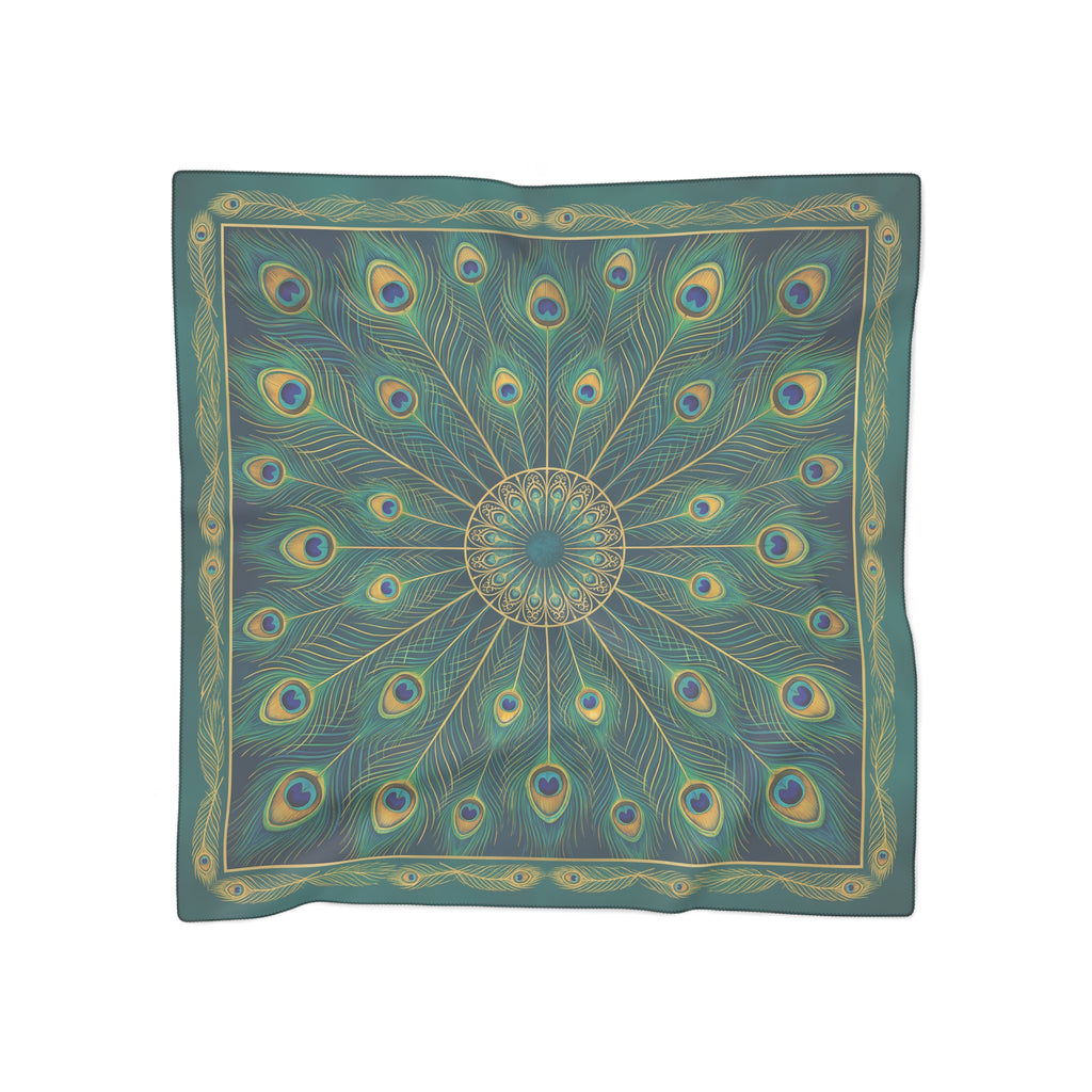 Whitmore - Golden Peacock Plume Scarf