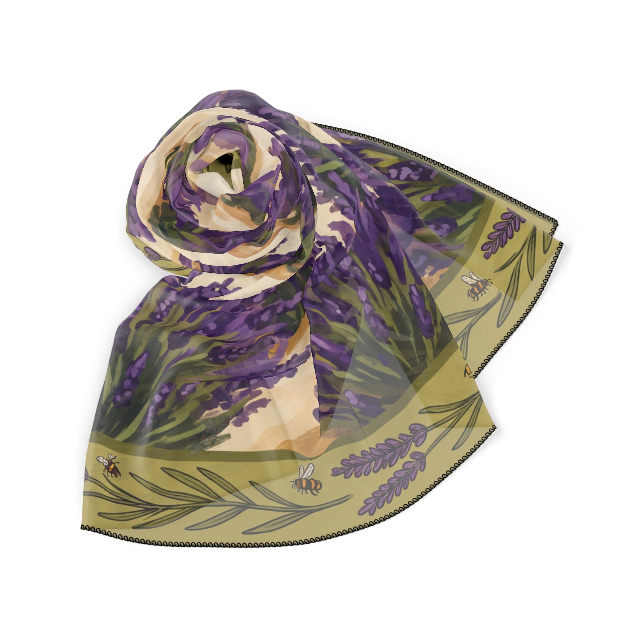 Duvernay - Lavender Field Stripe Scarf