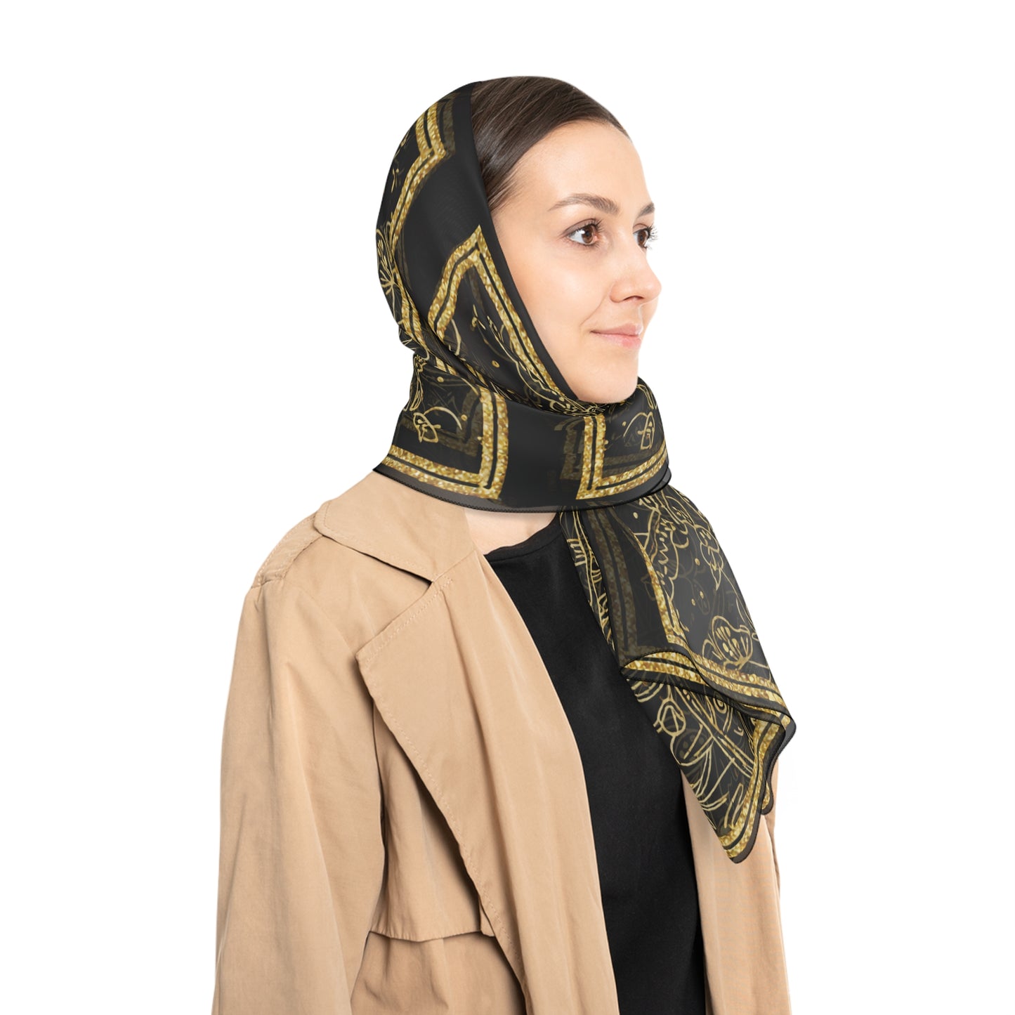 Ashcombe - Golden Meadow Linework Scarf