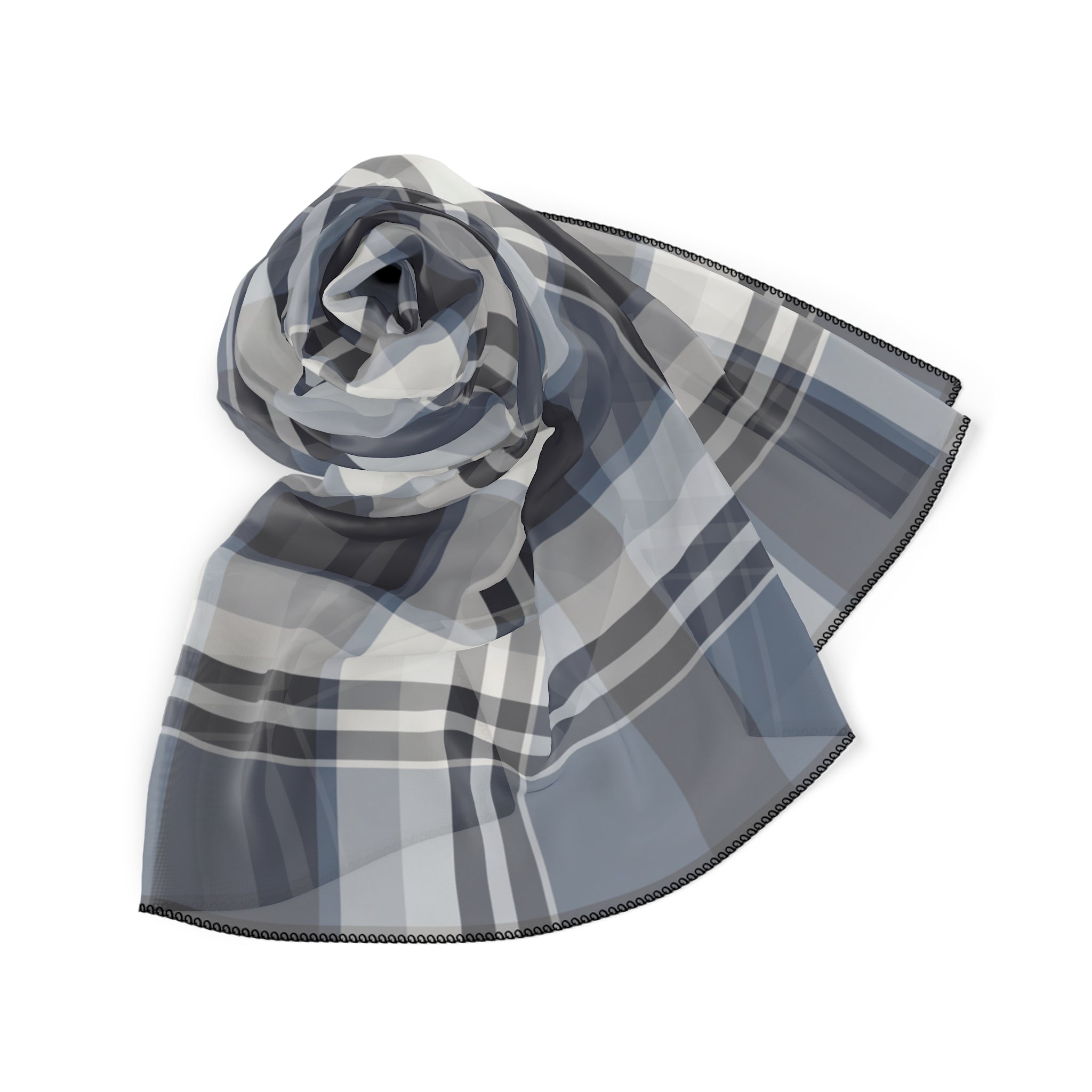 Invermere - Slate Blue Tartan Scarf