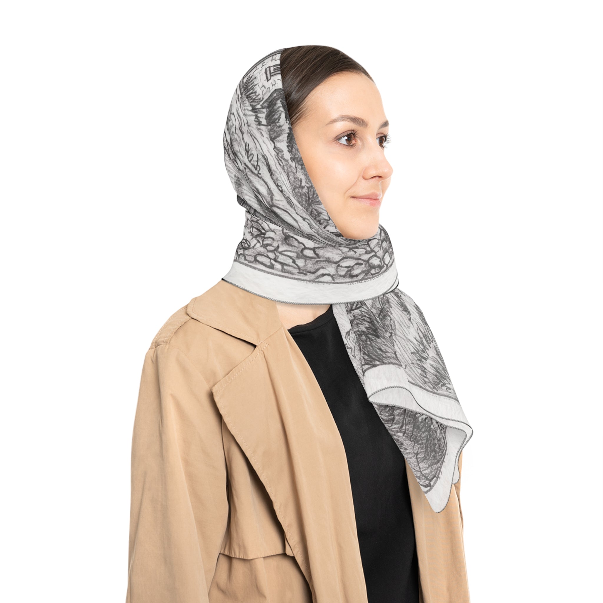 Danforth - Lakeside Cottage Sketch Scarf