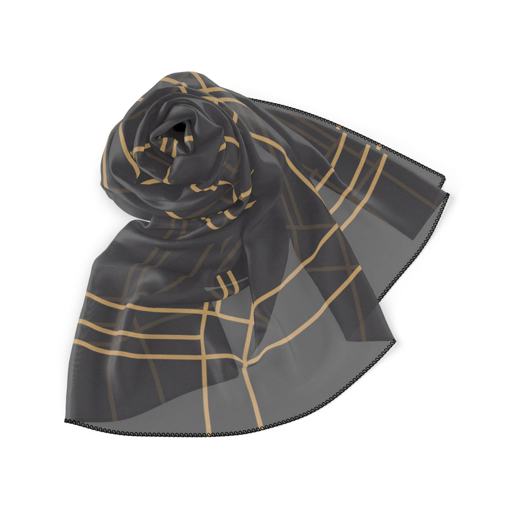 Ludgrove - Charcoal Windowpane Scarf