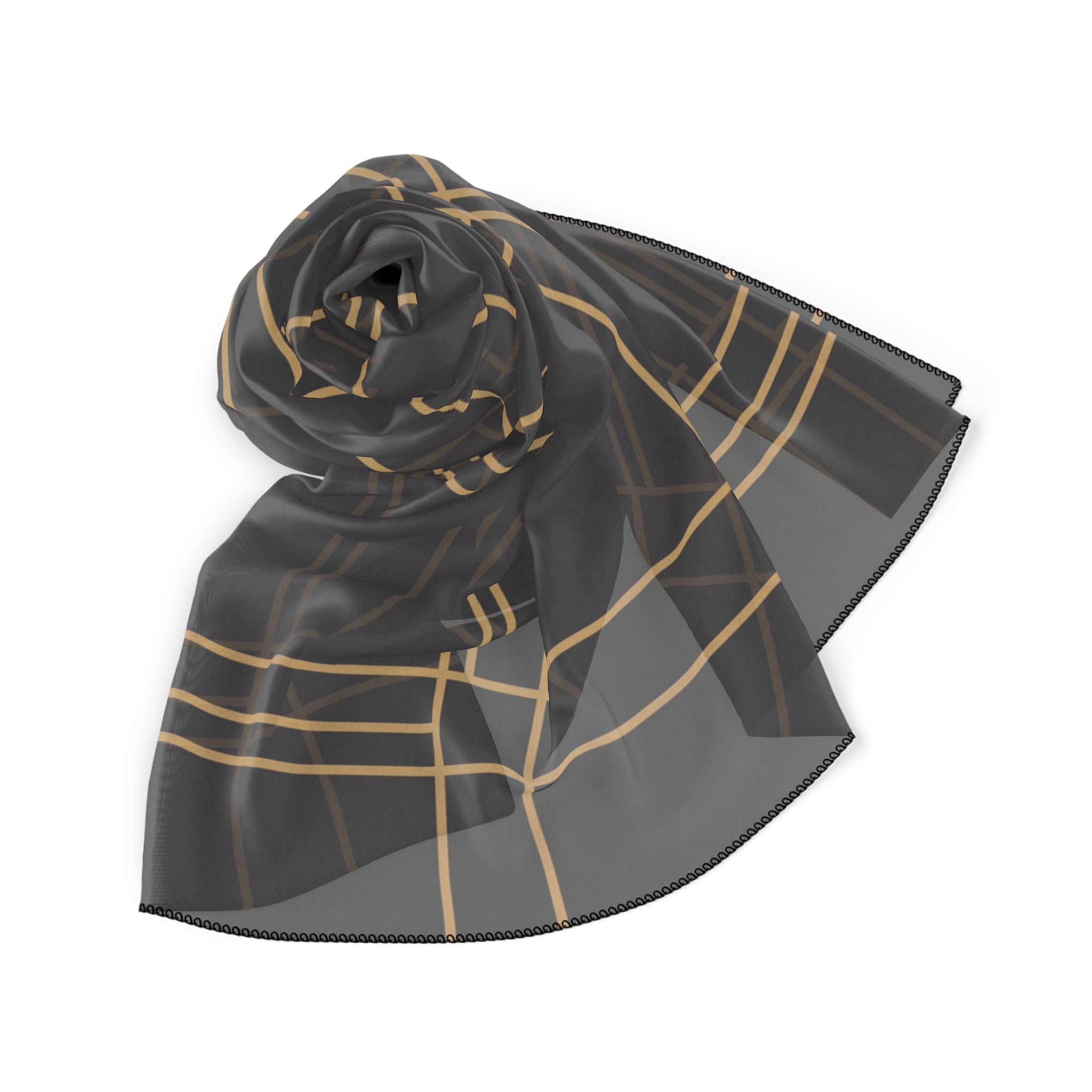 Ludgrove - Charcoal Windowpane Scarf