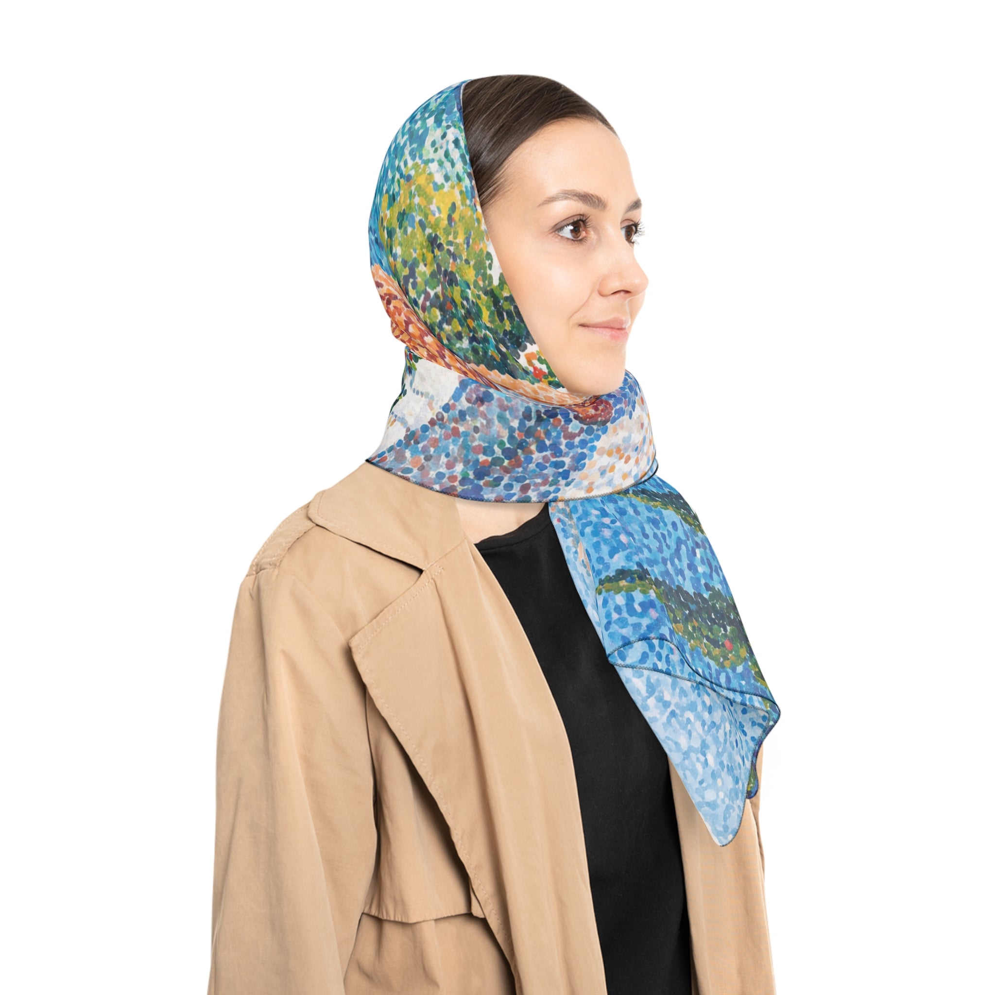 Ibarra - Hillside Village Pointillist Scarf
