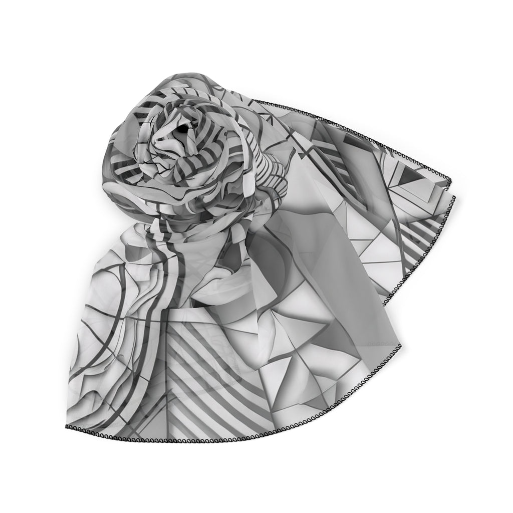 D’Estang - Monochrome Geometry Ink Scarf