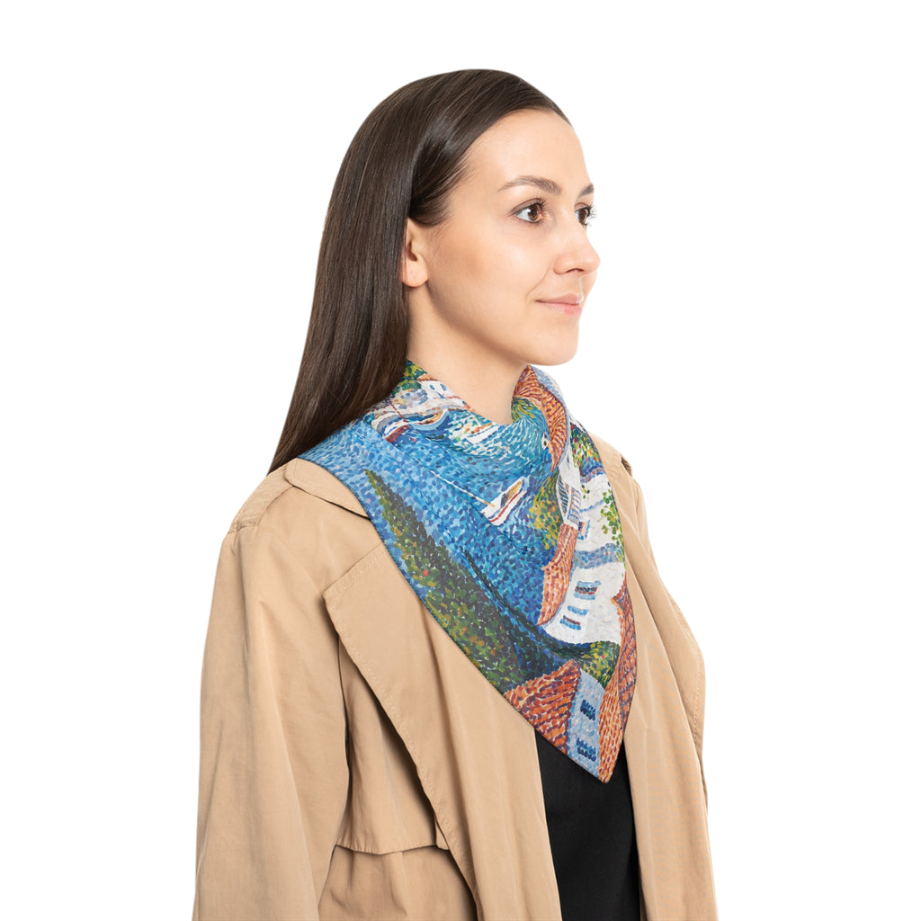 Ibarra - Hillside Village Pointillist Scarf