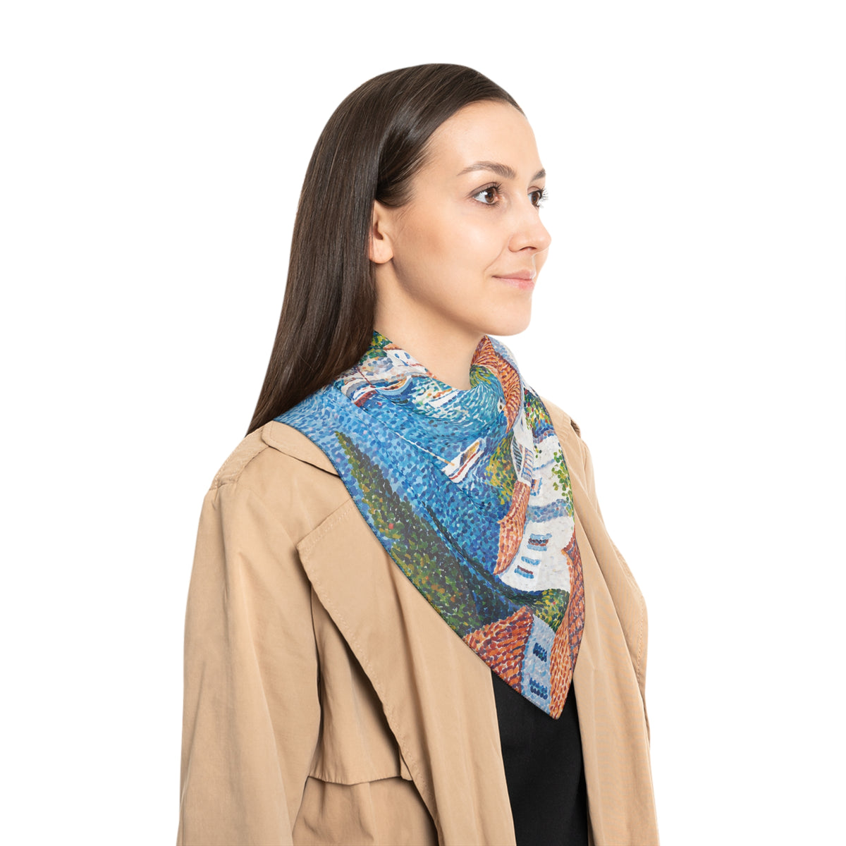 Ibarra - Hillside Village Pointillist Scarf