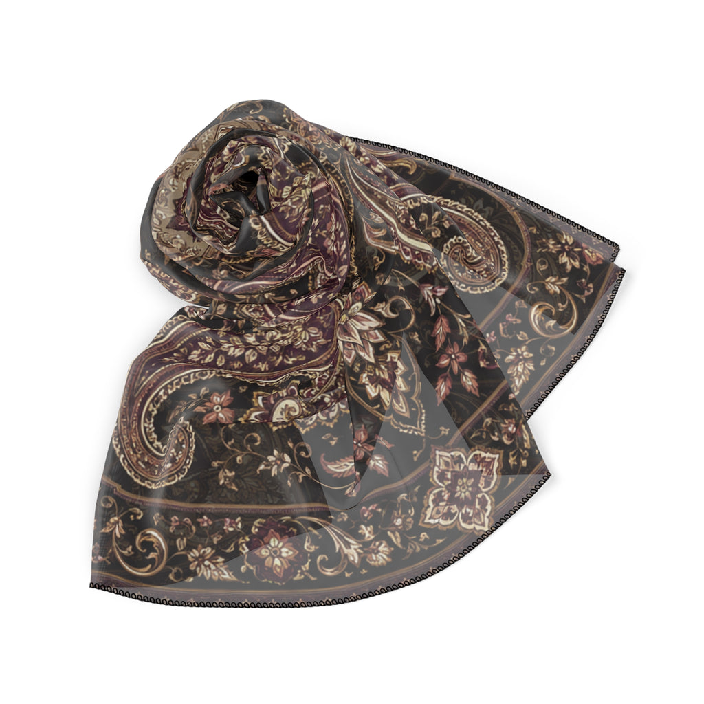 Piccolomini - Midnight Plum Paisley Regal Scarf