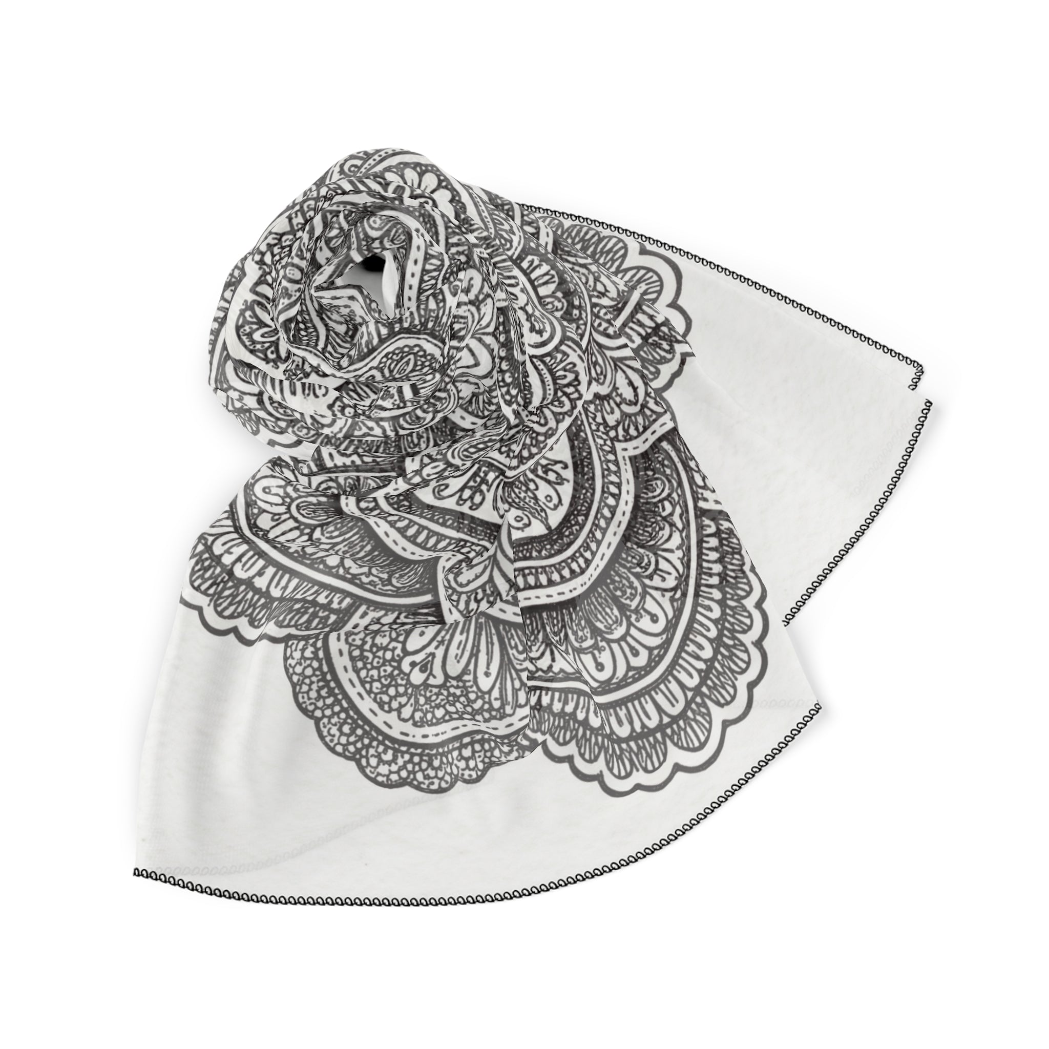 Ashby - Noir Lace Rosette Scarf