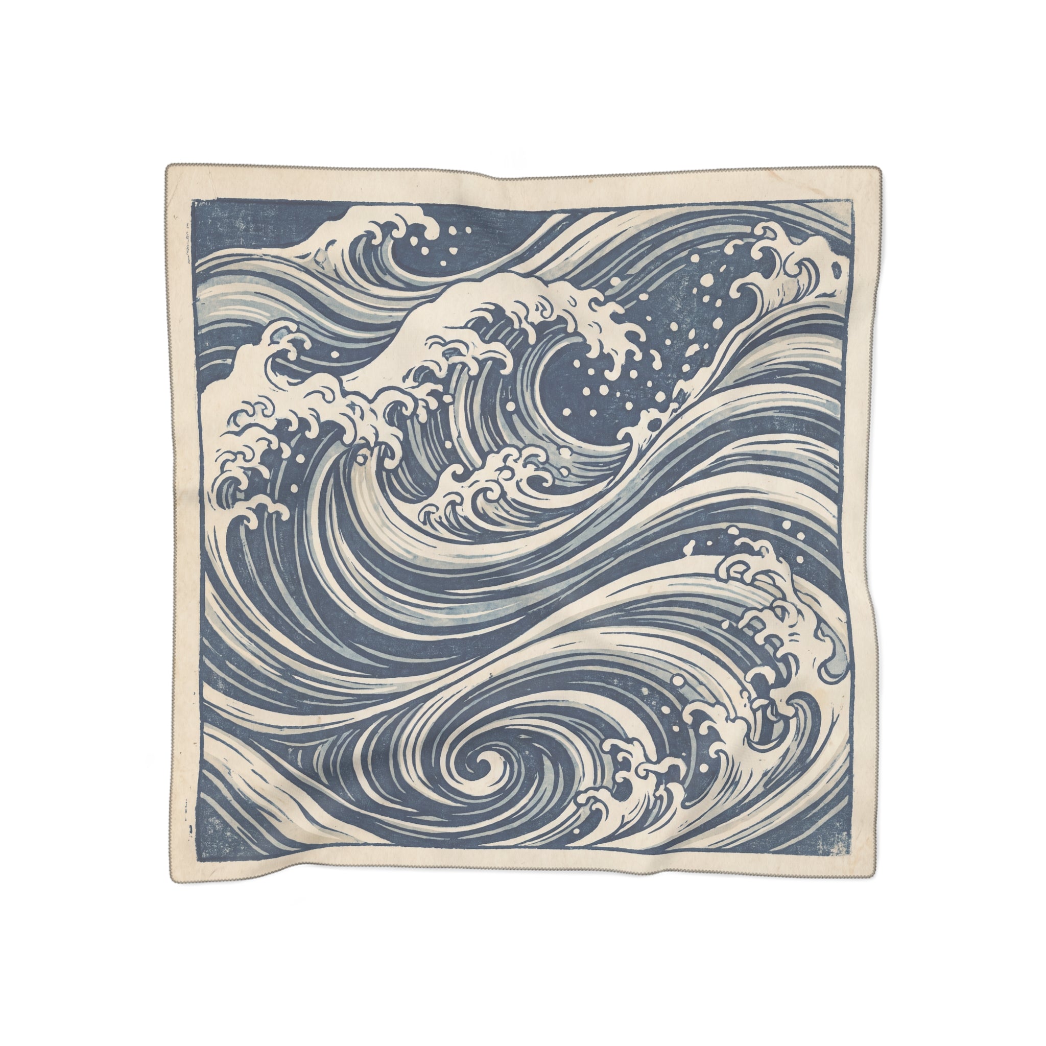 Okamura - Indigo Tide Ukiyo-e Scarf
