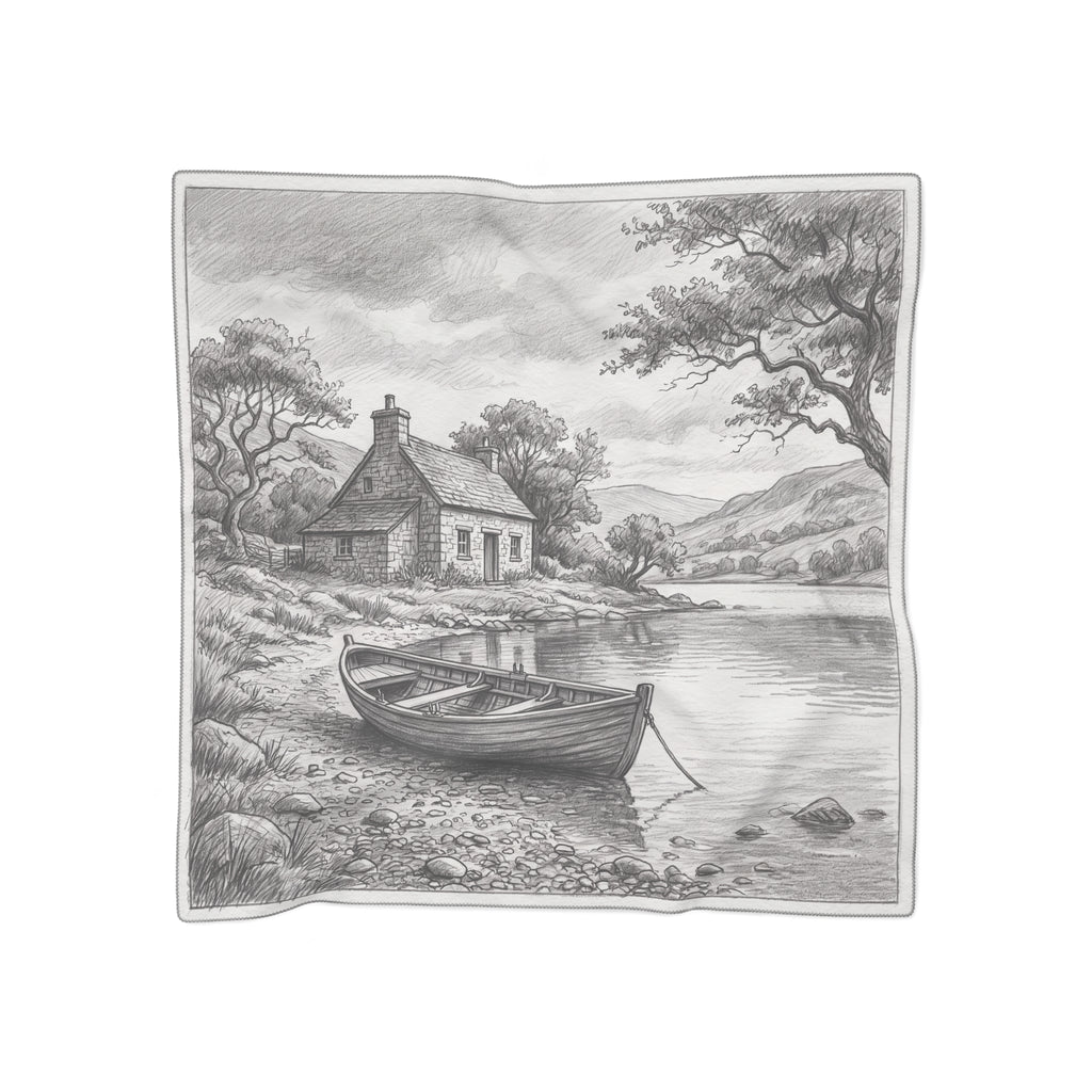 Danforth - Lakeside Cottage Sketch Scarf