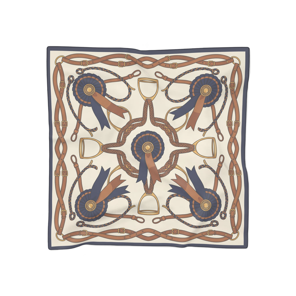 Vergennes - Ivory Equine Rosette Scarf