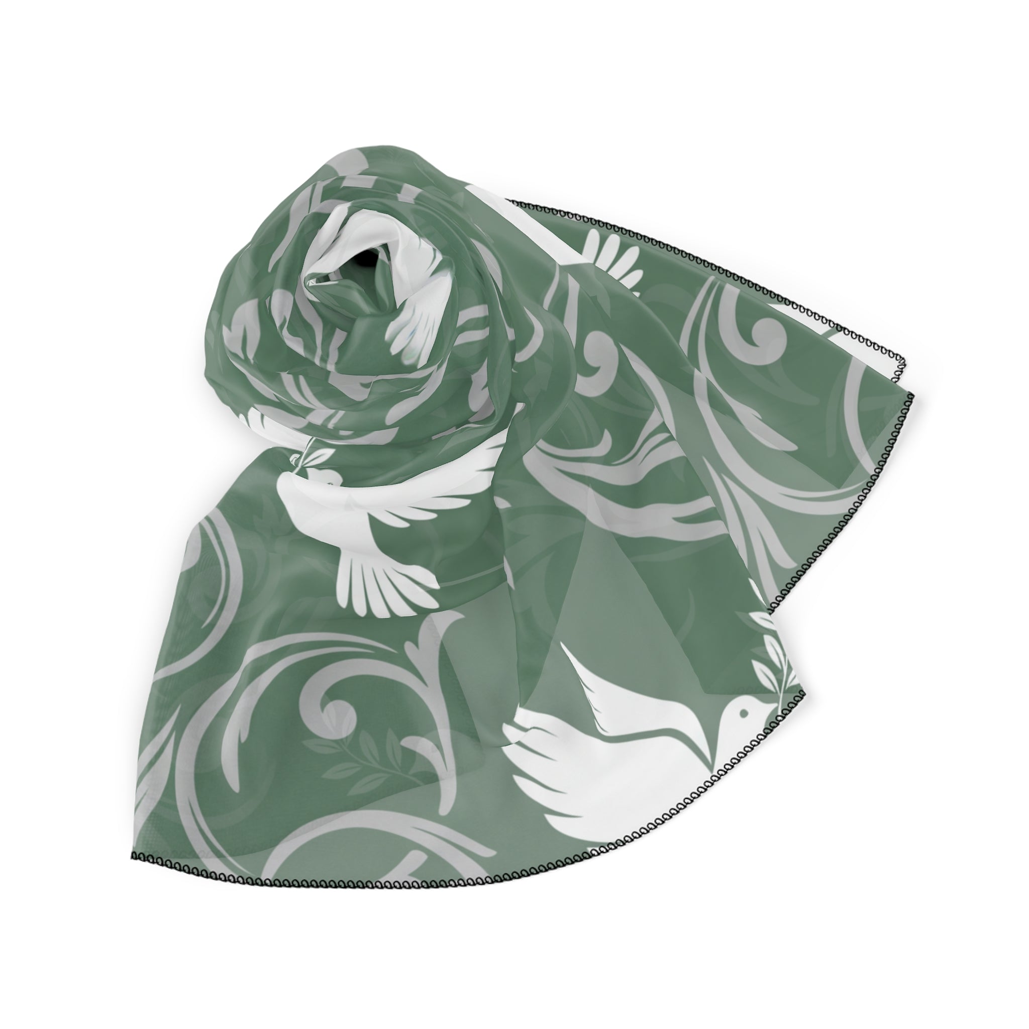Langley - Dove & Olive Branch Scarf