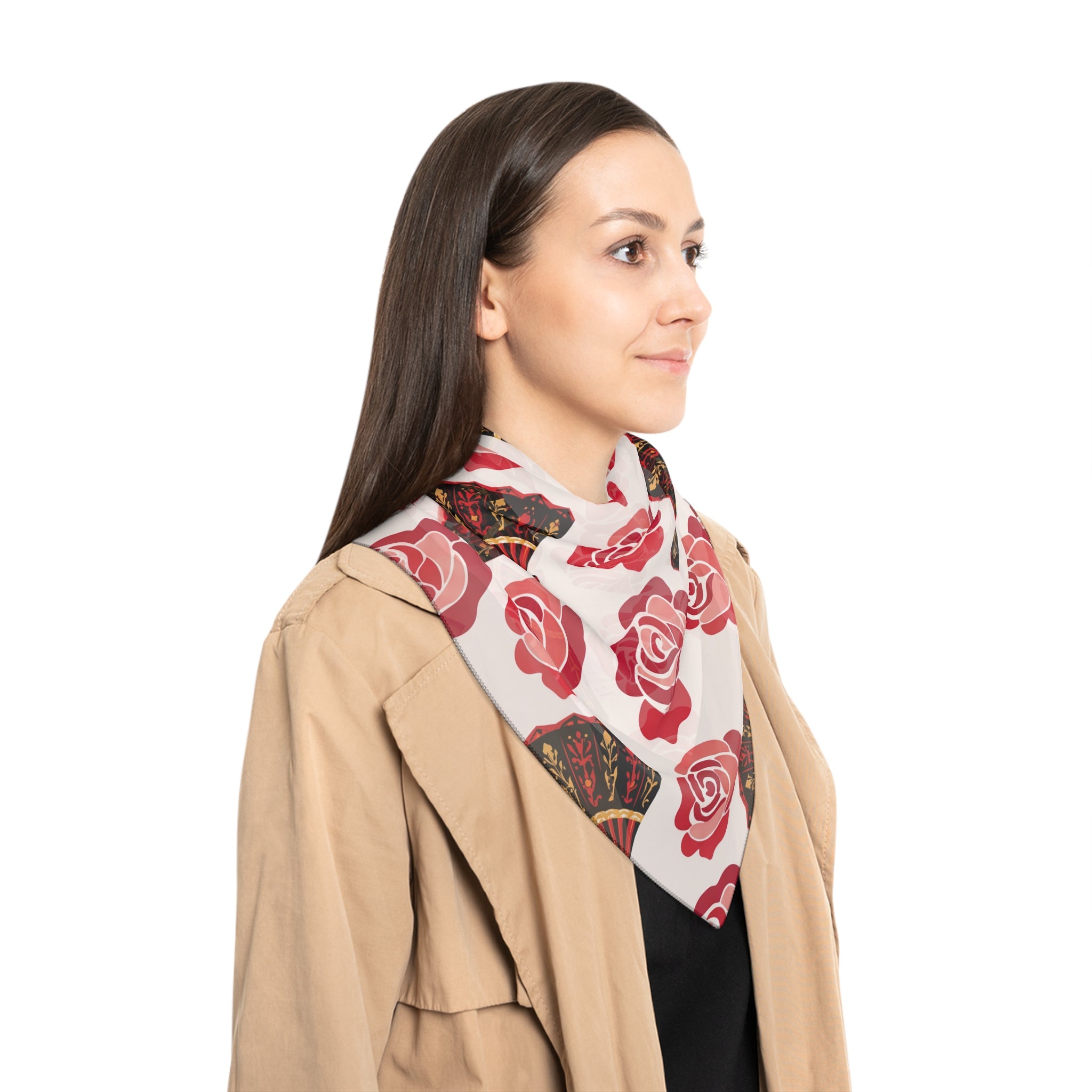 Delamora - Flamenco Rose Fan Scarf