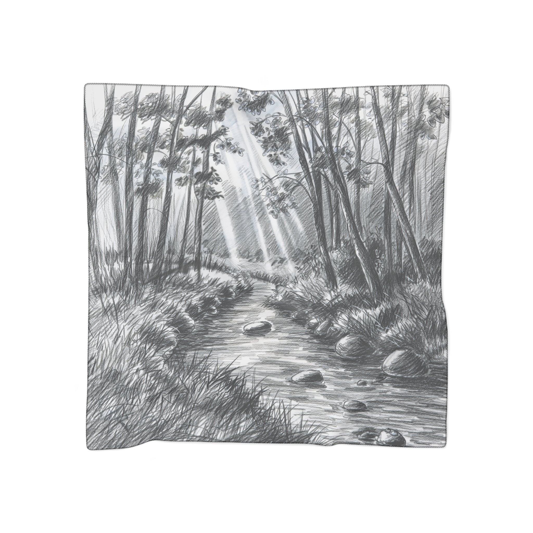 Perrault - Whispering Forest Sketch Scarf
