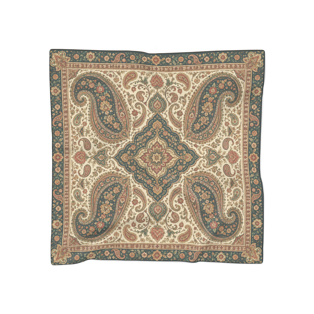Pembroke - Ivory Teal Paisley Classic Scarf