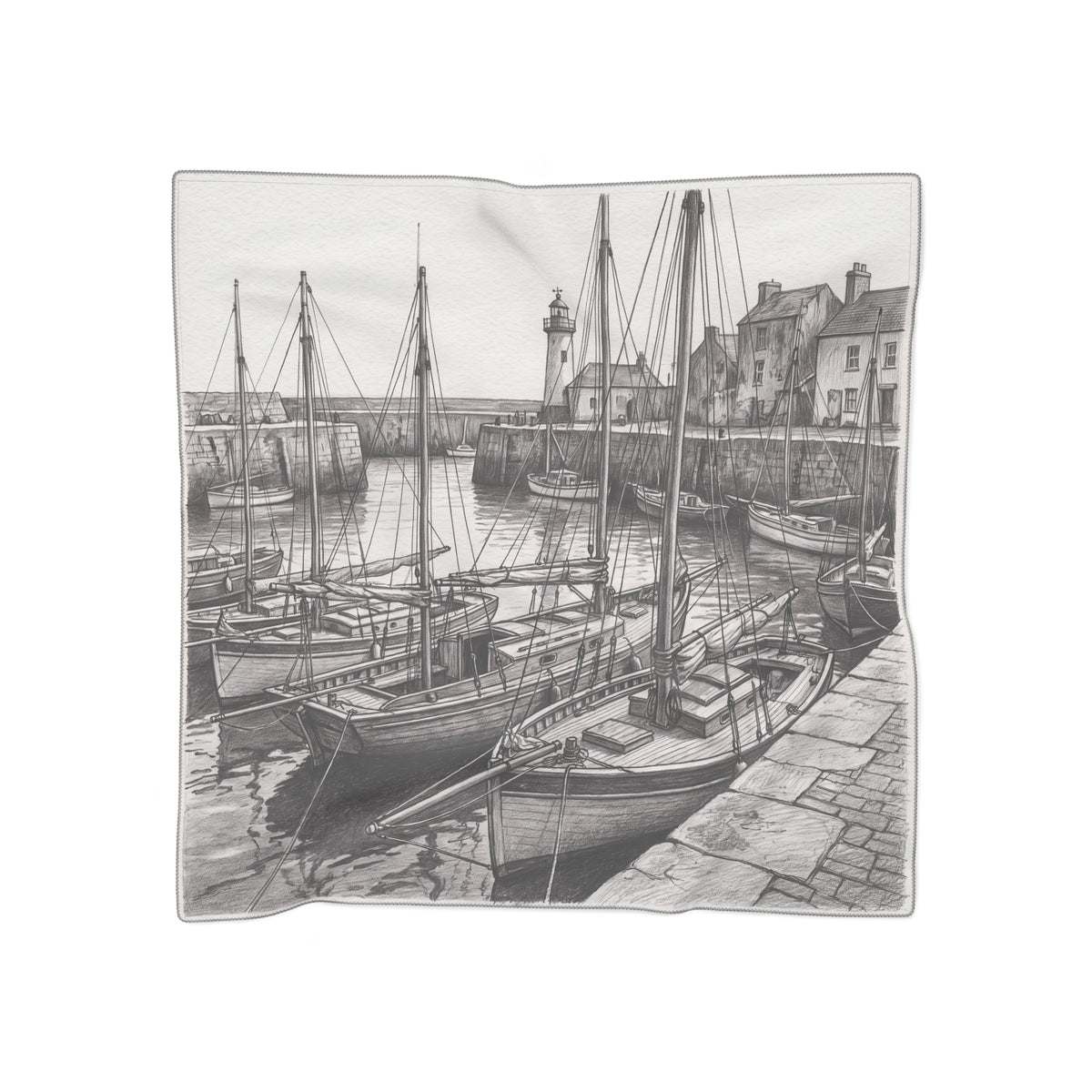 Kesgrave - Harbor Sails Sketch Scarf