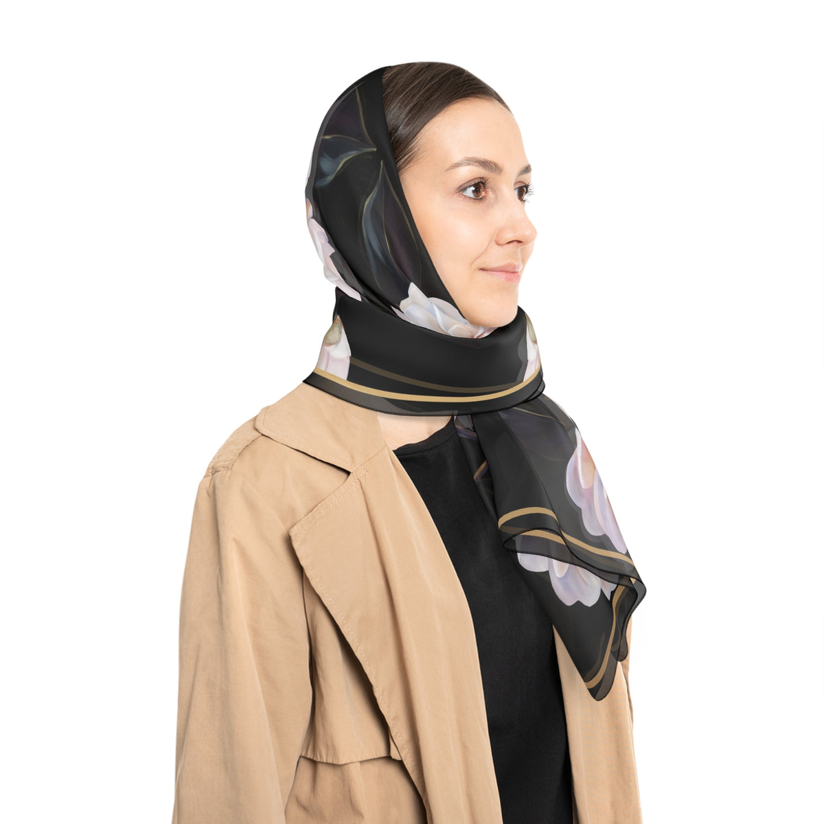 Marsan - Camellia Noir Scarf