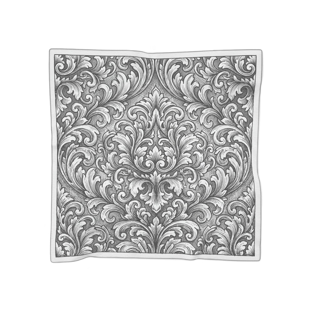 Casaubon - Noir Damask Medallion Scarf
