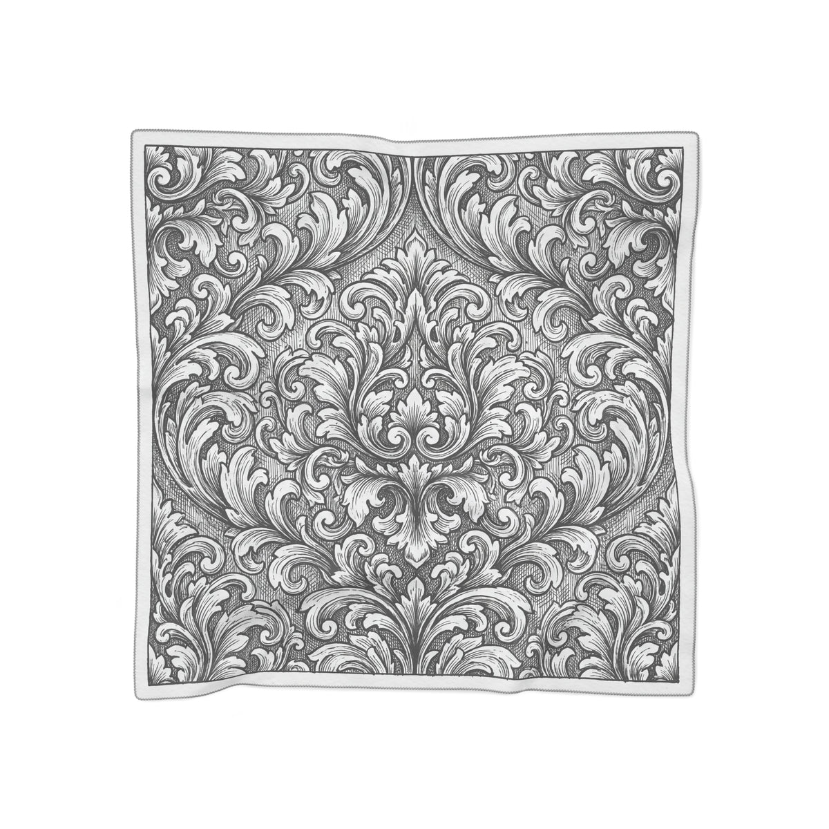 Casaubon - Noir Damask Medallion Scarf