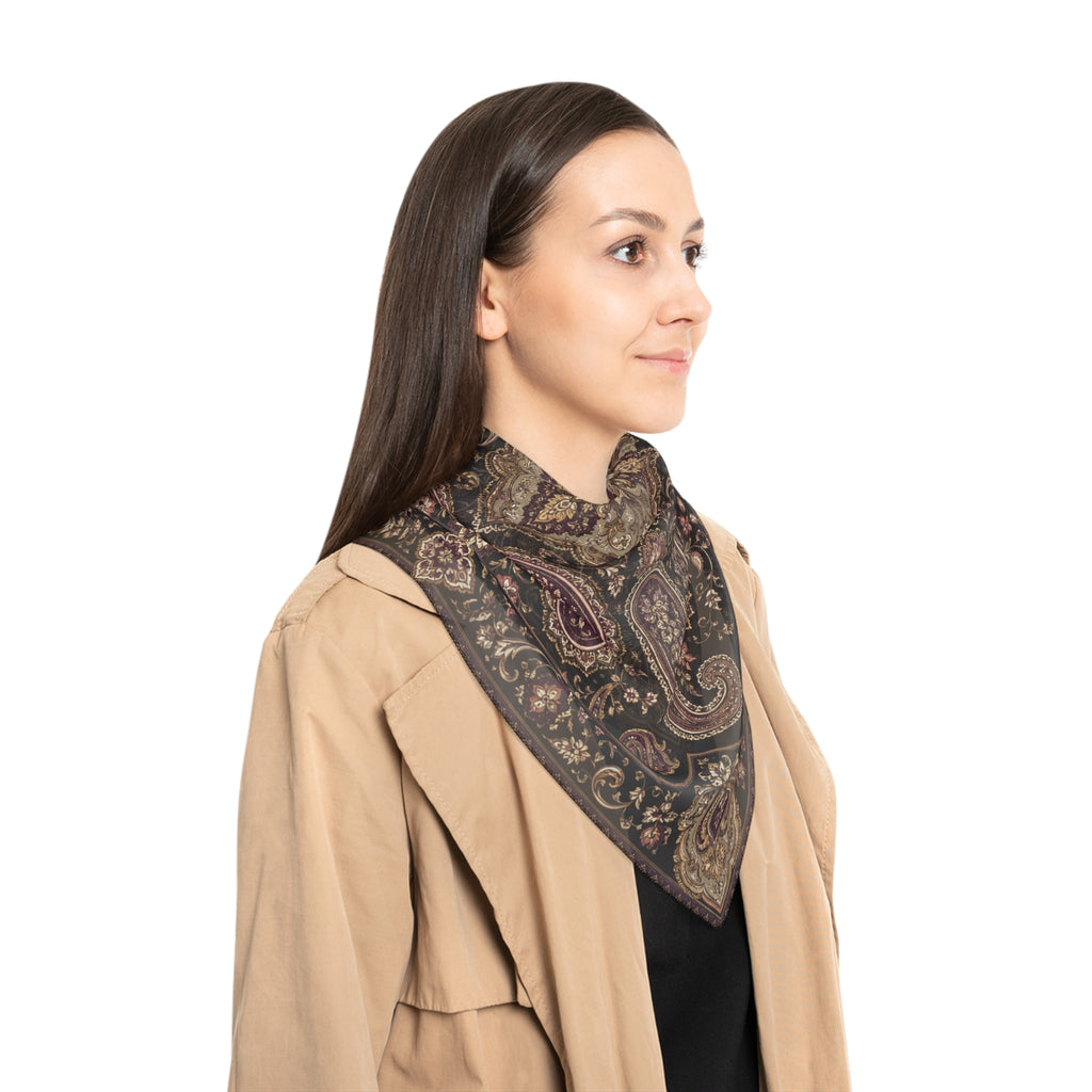 Piccolomini - Midnight Plum Paisley Regal Scarf