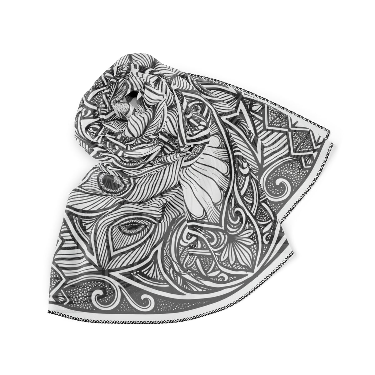 Gainsford - Noir Deco Peacock Scarf