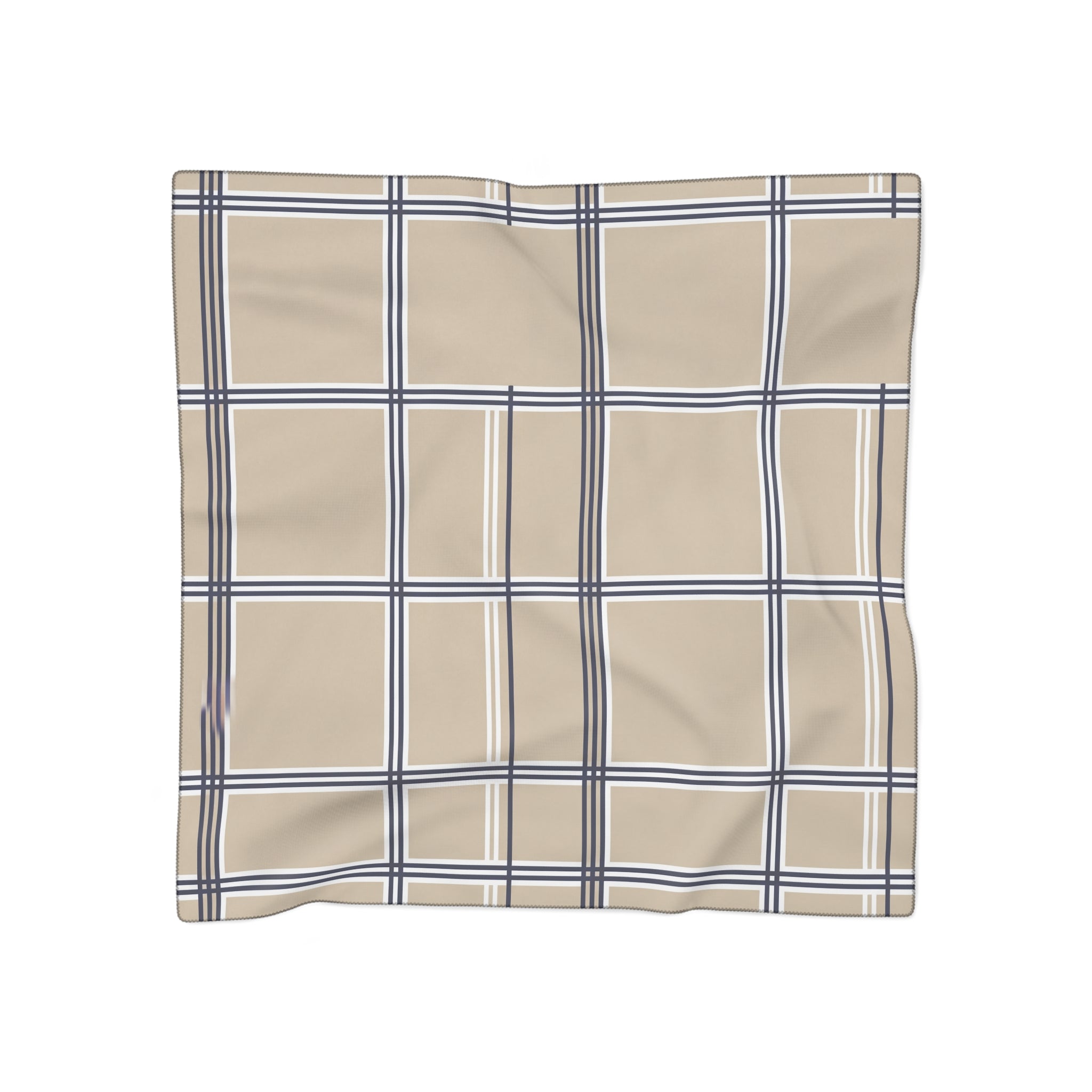 Eltisley - Sand Windowpane Duo Scarf