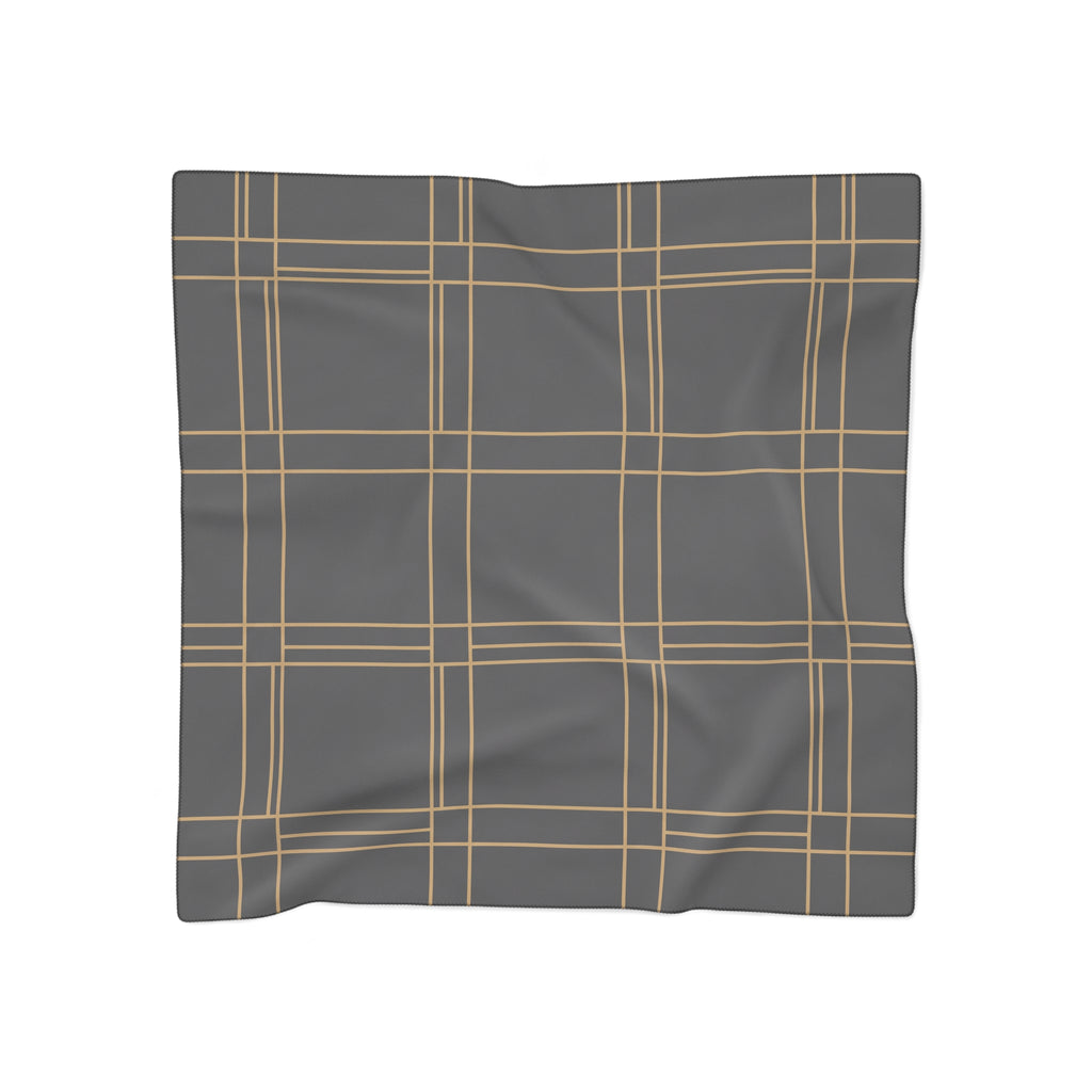 Ludgrove - Charcoal Windowpane Scarf