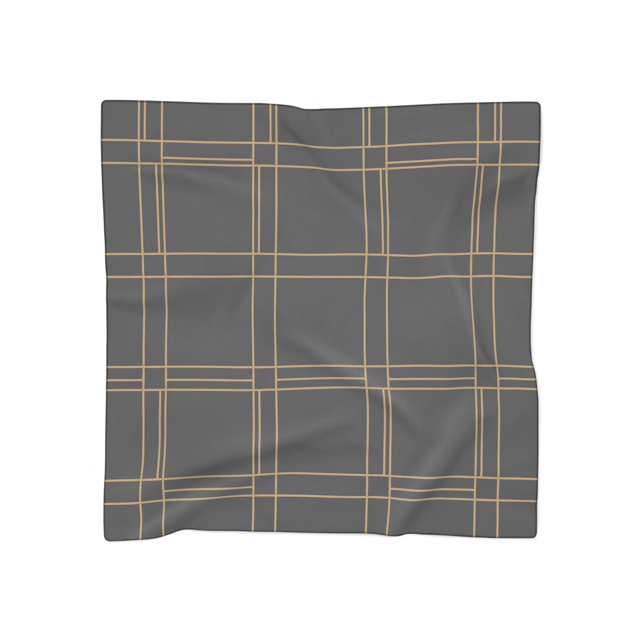 Ludgrove - Charcoal Windowpane Scarf
