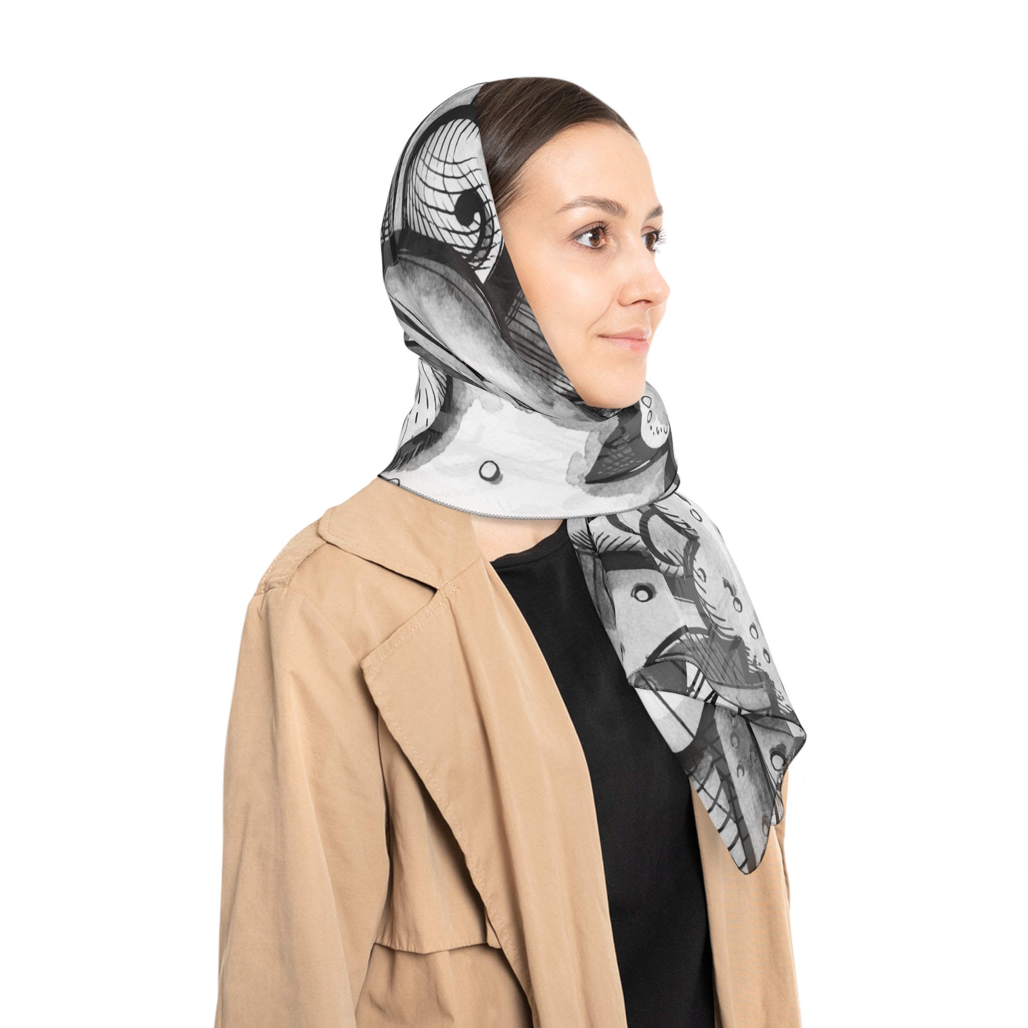 Godolphin - Ink Nocturne Bloom Scarf