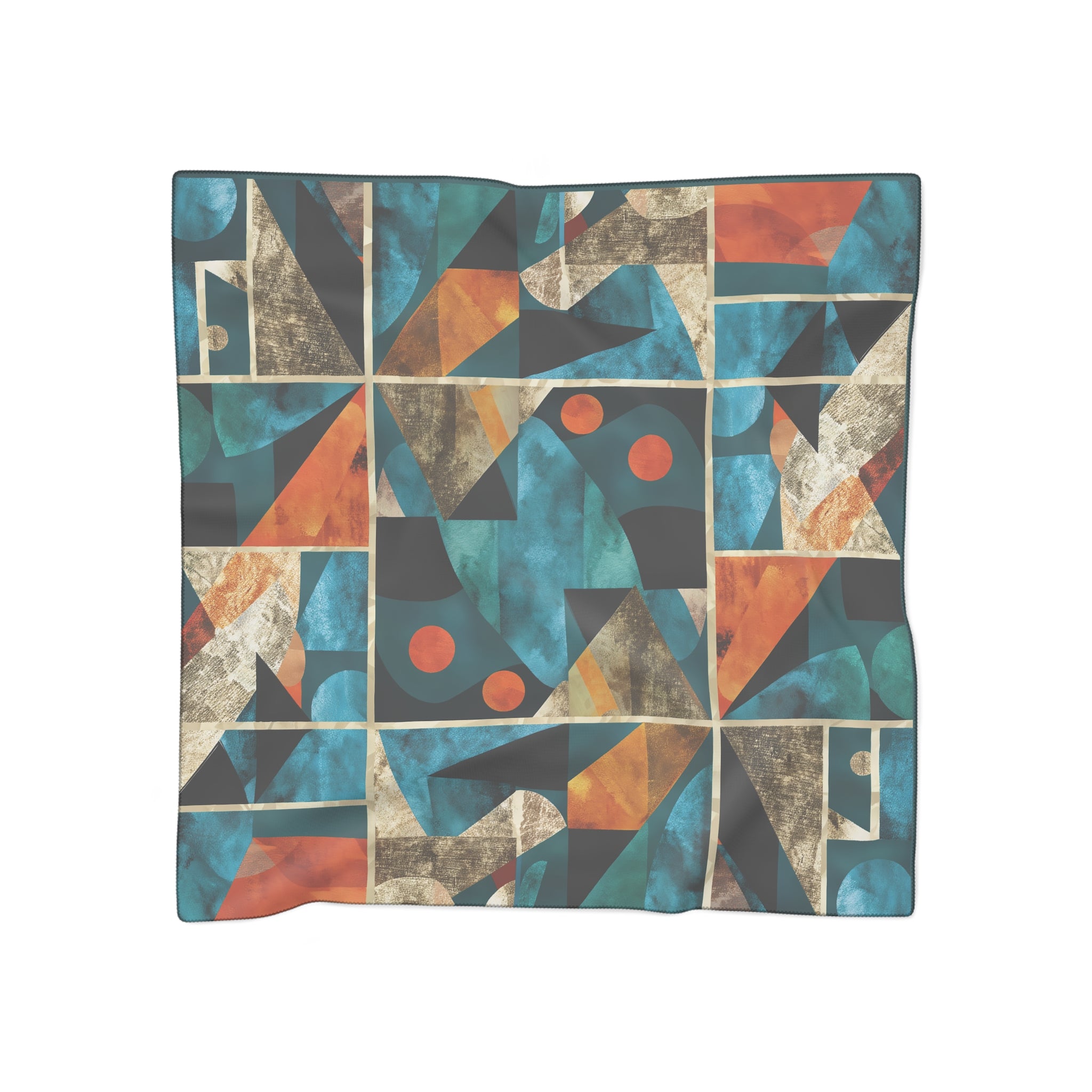 Lamotte - Teal Ember Geometry Scarf