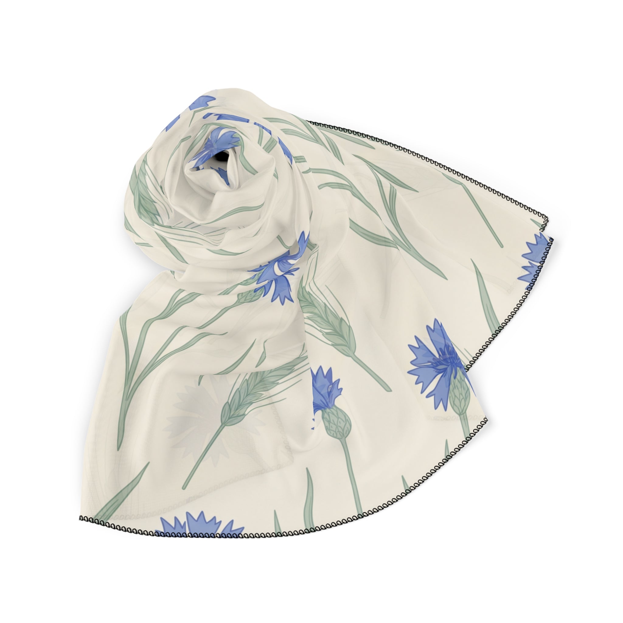 Thistlewood - Blue Cornflower Meadow Scarf