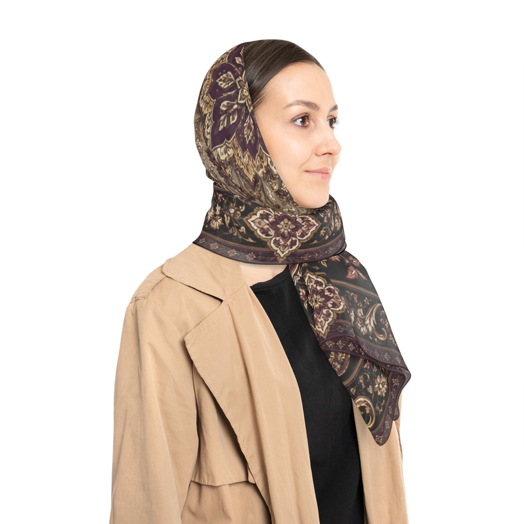 Piccolomini - Midnight Plum Paisley Regal Scarf