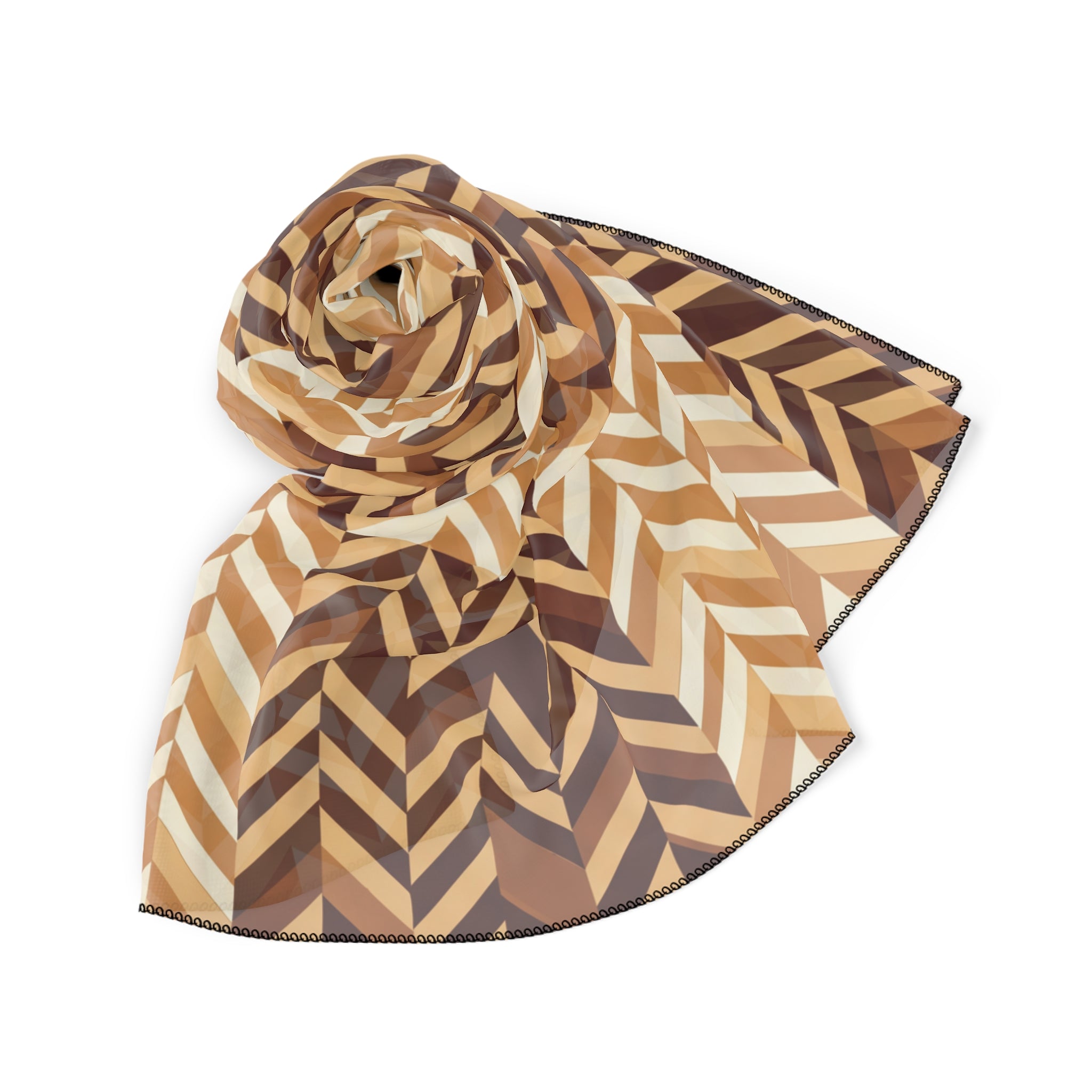 Wychwood - Biscuit Herringbone Check Scarf