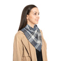 Invermere - Slate Blue Tartan Scarf
