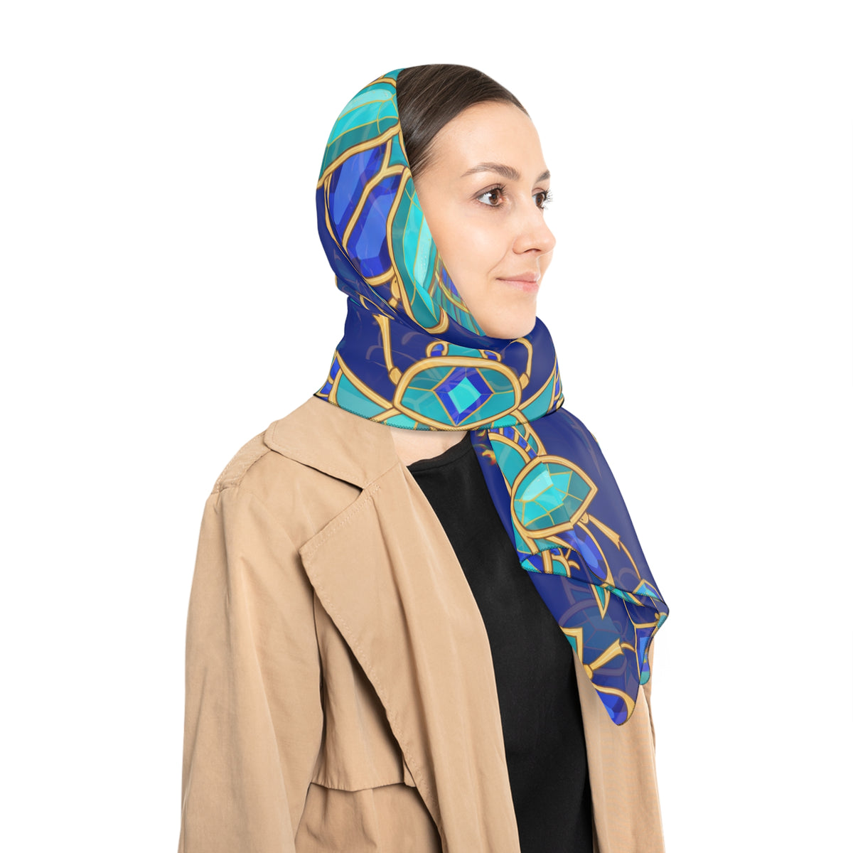 Farnsworth - Lapis Scarab Charm Scarf