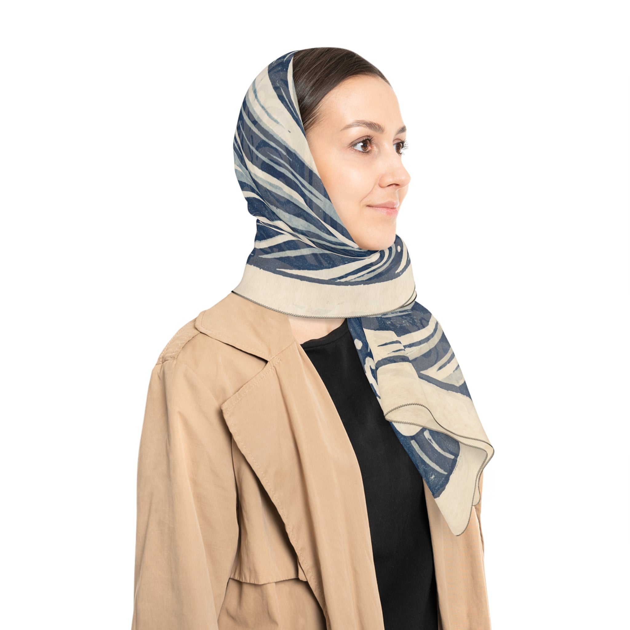 Okamura - Indigo Tide Ukiyo-e Scarf