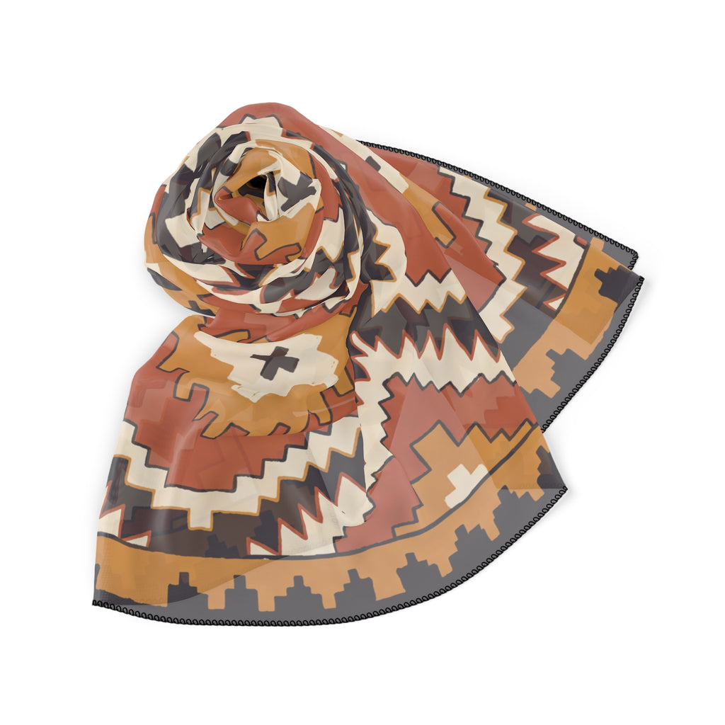 Zaragoza - Terracotta Kilim Diamond Scarf