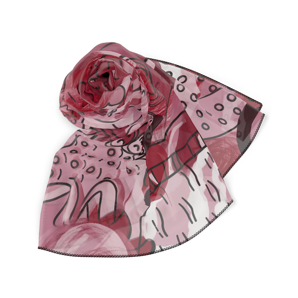 Saavedra - Crimson Garden Ink Scarf