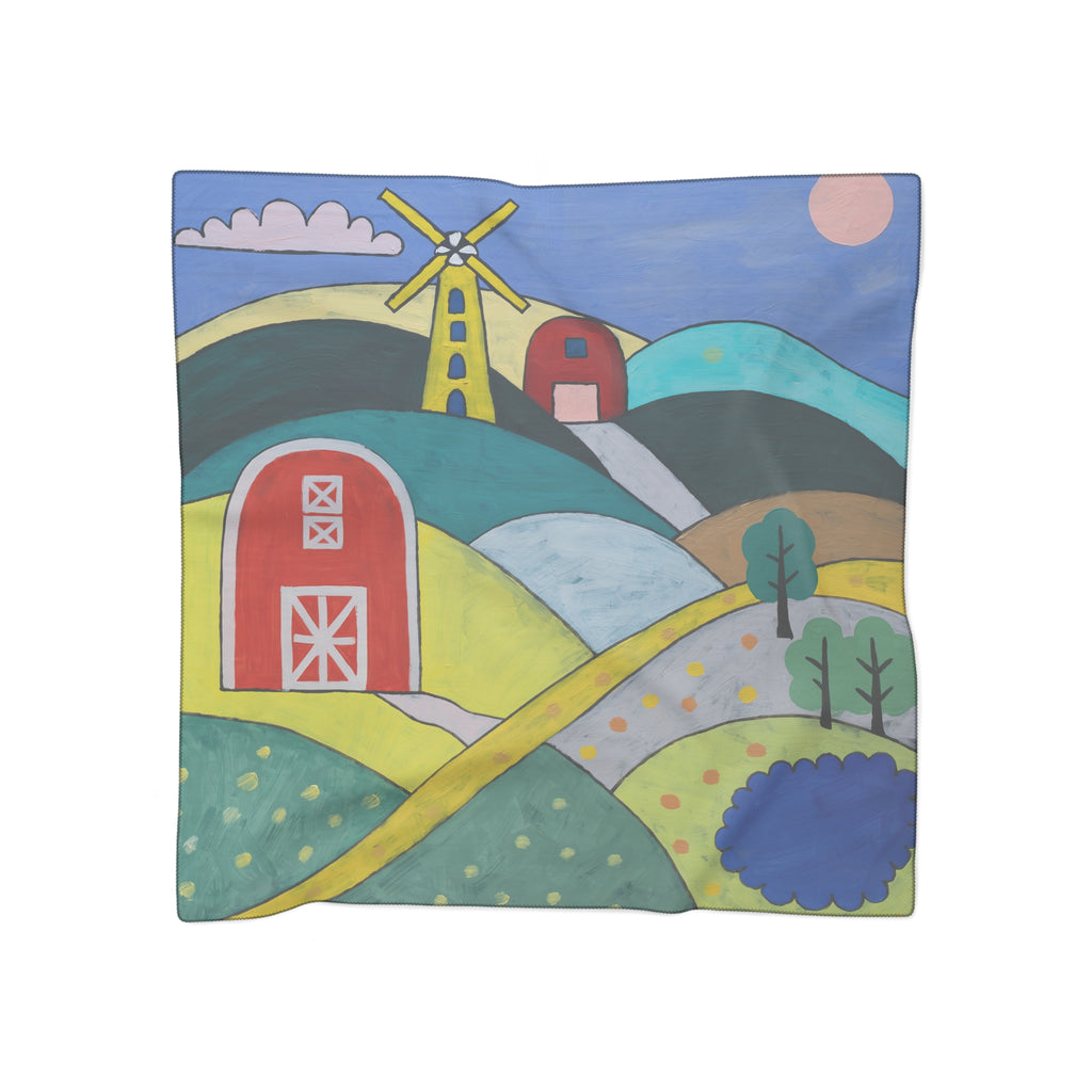 Villalobos - Pastel Countryside Windmill Scarf