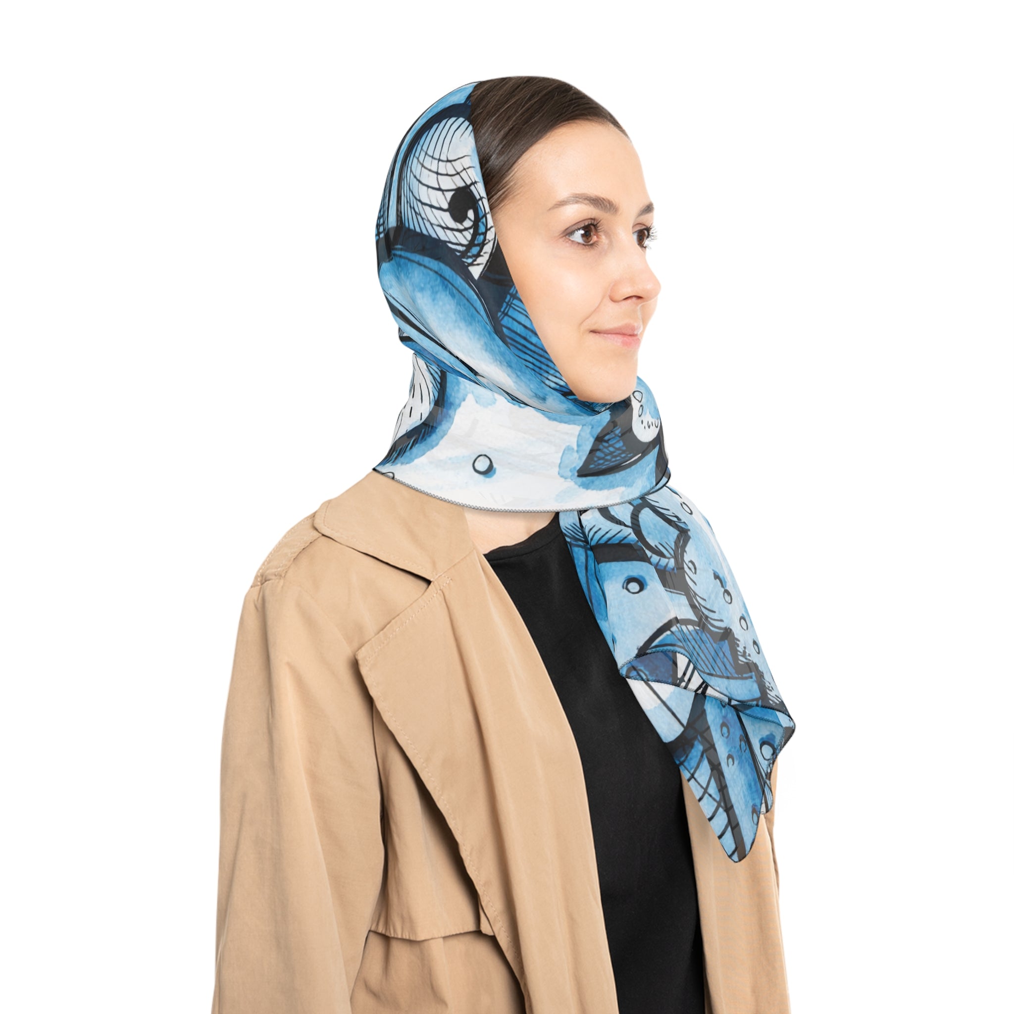 Godolphin - Azure Sketch Bloom Scarf
