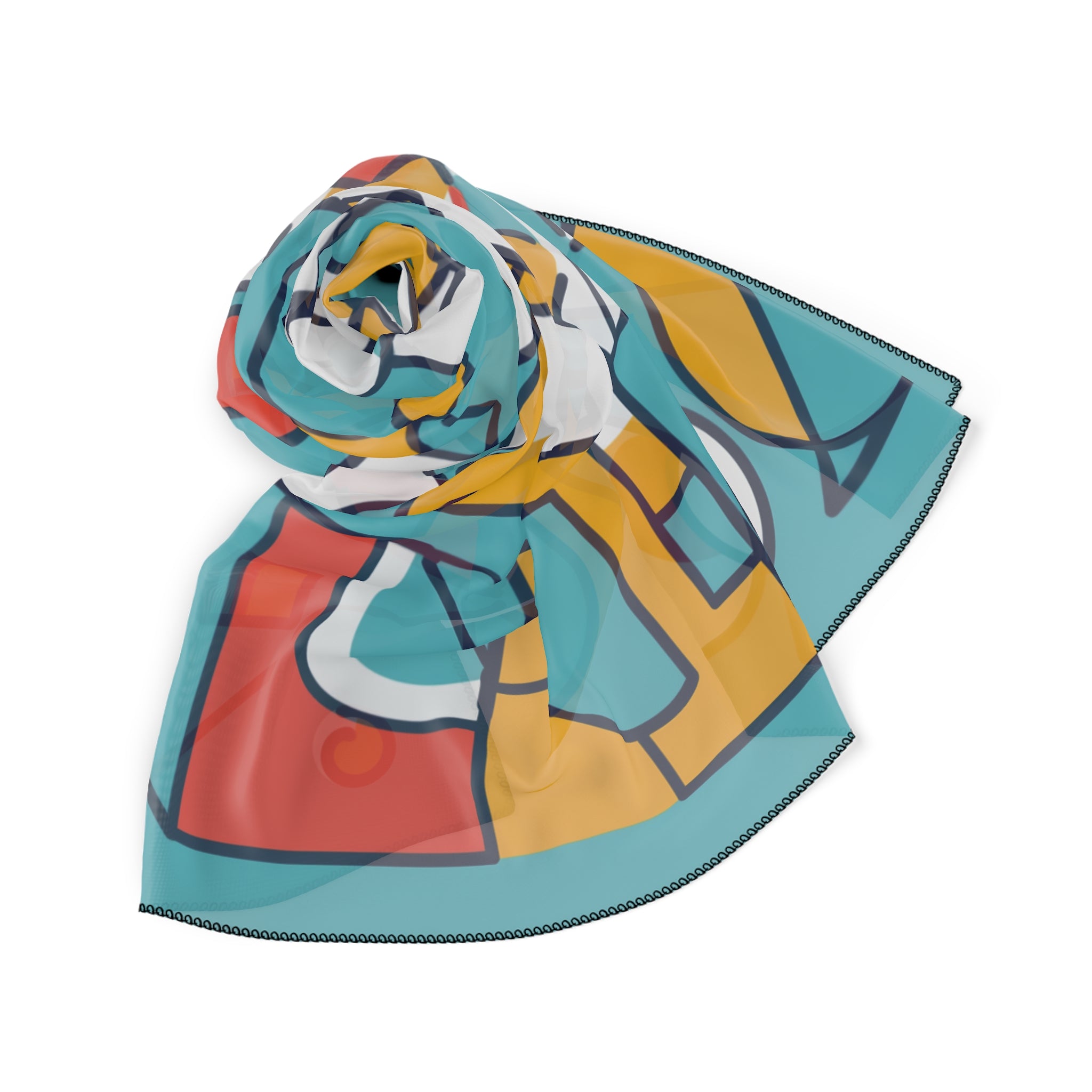 Osuna - Playful Geometry Grid Scarf